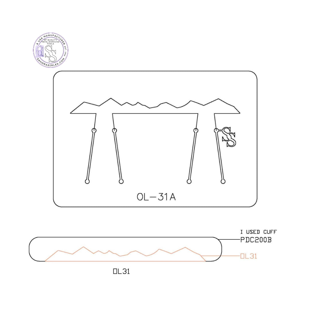 PANCAKE DIE OVERLAY-31 OL-31 CUFF LOW MOUNTAINS